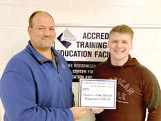 Caldwell named CCCTC student of the month